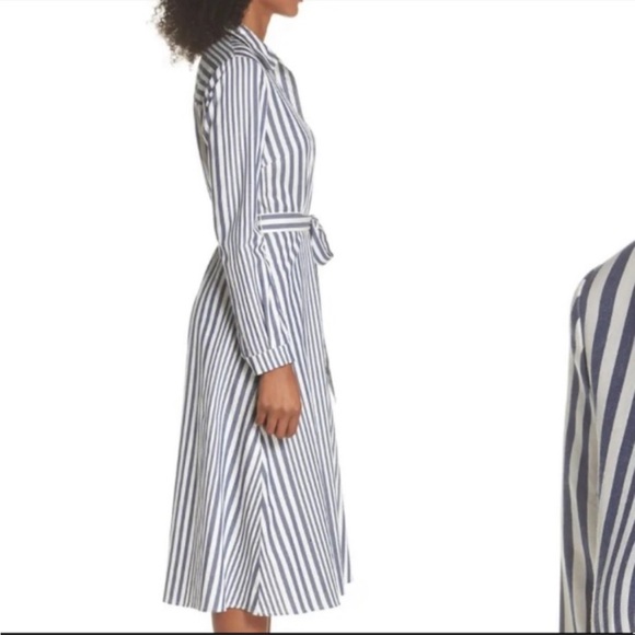 Felicity & Coco Rachel Striped Shirtdress Size Small - Picture 3 of 7